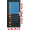 Soft Vchodové plastové dvere 1/2 sklo 85x170 cm - Akce!