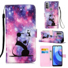 Peňaženkové kožené puzdro Colored Drawing Plain na Motorola Moto E20 / E30 / E40 - Panda Baby