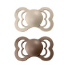 Bibs cumlíky kaučuk 2 ks Supreme 0-6 mesiacov Vanilla/dark oak
