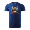 Sablio Tričko s potlačou Cool Cat - modré XL