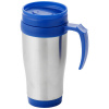 Termohrnček (400 ml) , Silver,solid black Farba: Silver,Blue