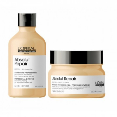 VÝHODNÝ SET: L'Oréal Professionnel Serie Expert Absolut Repair Gold Quinoa + Protein Rutina 2 - Rutina pre veľmi poškodené vlasy