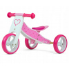Bežecký bicykel MILLY MALLY Jake Hearts 2v1 ružovo-biely
