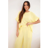 Kesi Włoski Komplet z viskózy blúzka + nohavice Farba: Žltý, Rozmer: universal Kód produktu: ART5920