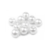 Sklenené voskové perly Ø10 mm - 50 g 01B biela