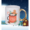 Hrnček Joy gold / silver (Vianočný hrnček, s potlačou, merry christmas, vánoční, s potiskem)