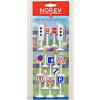 Norev Príslušenstvo Segnali Stradali + Semaforo Rosso E Verde - Dopravné značky cm 5,5 - Zelené a červené semafory cm 6,8 1:43 Biela