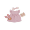LullaBaby Šaty pre bábiku ružové s doplnkami