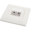SOLARIX zásuvka CAT5E, STP, 2 x RJ45, pod omietku, biela SX9-2-5E-STP-WH