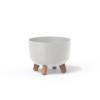 kvetináč 23,5cm GRACIA ECO WOOD DGRL240W-S449W biely plastový PROSPERPLAST