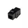 Keystone spojka Cat6, UTP, RJ45/RJ45, černý (LX8402B-C6/BK)