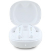 Guess - bezdrôtové slúchadlá Flat Classic Logo Electroplated, Bluetooth 5.4, TWS, mikrofón, 300 mAh - biele KF2348065