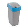 Kôš Curver® FLIP BIN 45 lit., šedostrieborný/modrý, na odpad