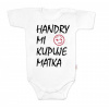 Body krátky rukáv Handry mi kupuje matka, Baby Nellys, biele, veľ. 80, 80 (9-12m)