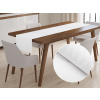Biante Damaškový behúň na stôl Atlas Grádl biele pásiky 22 mm DM-008 35x160 cm