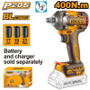 Uťahovák rázový Li-Ion 400N.m CIWLI20401 INGCO INDUSTRIAL AKU 20V P20S bez akumulátora a nabíjačky