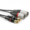 Sommer Cable HBP-M2C2-0150 audio káblový adaptér [2x cinch zástrčka - 2x XLR zástrčka 3pólová] 1.50 m čierna; HBP-M2C2-0150
