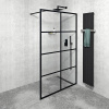 Gelco CURE BLACK Walk-in sprchová zástena 1200 mm,sklo Číre,rám Čierna matná SPH CB120