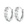 GRACE Silver Jewellery Stříbrné náušnice Lia - stříbro 925/1000, srdce E-BSE880/203 Stříbrná