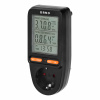 Digitálny wattmeter s LCD displejom čierny