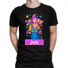 Rumi, Mira i Zoey - Huntrix - vložte meno - pánske tričko s potlačou pre fanúšikov kpop demon hunters - personalizovaný produkt - Tričkový | S | Čierna | Pánske tričko