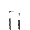 HAMA Špirálový kábel Flexi‑Slim, 3,5 mm jack 90°, stereo, 1,5 m - 00205114
