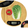 Interex design Kuchynská váha s LCD displejom 5kg OVAL / Bambusové drevo