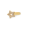 Stoklasa Záušnice / ozdoba na ucho z nerezové oceli s broušenými kamínky - 6 zlatá hvězda