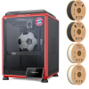 Creality 3D K1C 3D tlačiareň/AI kamera/600 mm/s rýchlosť tlače, možno tlačiť spotrebný materiál z uhlíkových vlákien, K1C Bavaria Munich Edition, červený + 2*1KG čierneho vlákna Hyper PLA + 2*1KG biel