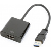 GEMBIRD Redukce USB 3.0 - HDMI, M/F, 15cm, černý A-USB3-HDMI-02