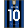 Superfutbal Maketa dresu Inter Miláno, modrá / čierna Rozmer: A4, Meno a číslo: Lautaro 10
