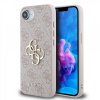 Zadný kryt Guess PU 4G Metal Logo pre iPhone 16e Pink