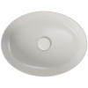 KIELLE Idolio oválne umývadlo na dosku bez otvoru, bez prepadu, 505 x 385 mm, matná šedá, s povrchom PureShield, 30624502