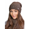 Kamea Hnedá dámska štýlová zimná čiapka Kamea Eleni, Veľkosť uni, Farba hnedá