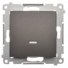 Kontakt Simon Vypínač č.1 16A Simon54 PREMIUM/NATURE SS hnedý DW1A.01/46