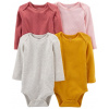 CARTERS CARTER'S Body dl. rukáv Multicolour dievča 4ks NB /veľ.56
