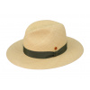 Luxusný panamský klobúk Fedora so zelenou stuhou - Mayser Ricardo - UV faktor 80 Veľkosť: 61 cm (XL)