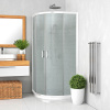 Roth LLR2 90x90/190 Sprchový kút štvrťkruh 2-diel. Posuv.dver,zmontovaný Biela/Transp 555-900000S-04-02