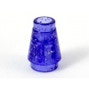 4589b Glitter Trans-Purple Cone 1 x 1 with Top Groove (Třpytivý průhledný fialový kužel 1 x 1 s horní drážkou)