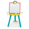 Školská tabuľa obojstranná Activity Plastic Board Smoby 2v1 magnetická na fixky a kriedu a 7 doplnkov
