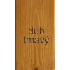 Kareš Drevený regál 128x45x34 cm, 4 police povrchová úprava: tmavý dub