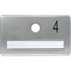 SOLIDO dveřní jmenovka bez kukátka, otvor o 14, hliník sříbrný elox,gravír. č.4