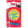 KONG Wavz Bunji Ball M 6cm - loptička pre psa s elastickou šnúrkou, plávajúci aport - žltá