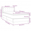 vidaXL Posteľný rám boxspring s matracom Svetlosivá 80x210 cm zamat - Sivá - 247817-263141