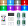 LED Stroboskopické svetlá 4ks + Diaľkové ovládanie do auta, dronu, bicykla, motorky