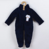 NEW BABY Zimná detská kombinéza New Baby Penguin tmavo modrá - 74