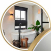 Zrkadlo LED 90cm MMJ BRUSH GOLD