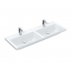 Villeroy & Boch Subway 3.0 Dvojumývadlo nábytkové, 130x47 cm, bez prepadu, otvory na batérie, CeramicPlus, Stone White 4A71D1RW