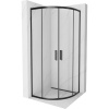 Mexen Rio polkruhová sprchová kabína 90 x 90 cm, transparentná, čierna - 863-090-090-70-00