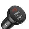 Baseus CCBX-0G Nabíjačka do Autá s Displejom 24W 2x USB Grey (6953156215399)